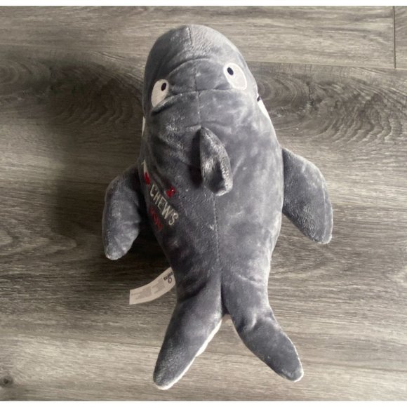 Goffa 12.5 Inch Stuffed Shark-'I Chews You'-Gray-SOFT!-GUC - Picture 8 of 8